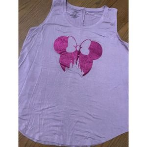 Glitter Minnie Mouse Custom Tank Size Womens XL